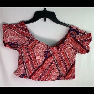 Crop Top Red and Blue